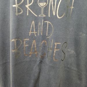 "Brunches and Beaches" ladies tank top, size medium